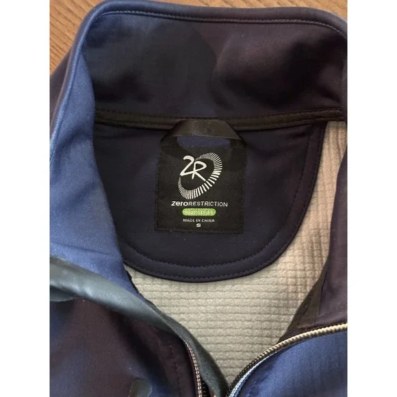 Zero Restriction‎ Golf Jacket Men's Size S Navy Blue Tour Series Full Zip EUC
